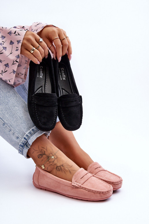 Eleganti zamšādas lauferi Gaiši sārtas krāsas Lenvie Eleganti zamšādas lauferi Gaiši sārtas krāsas Lenvie