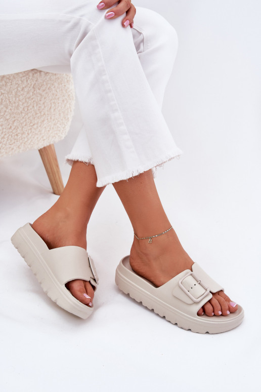 sieviešu čības Vieglas čības uz pirksta ar platformu ar sprādzēm smilšu krāsas Viasara sieviešu čības Vieglas čības uz pirksta ar platformu ar sprādzēm smilšu krāsas Viasara