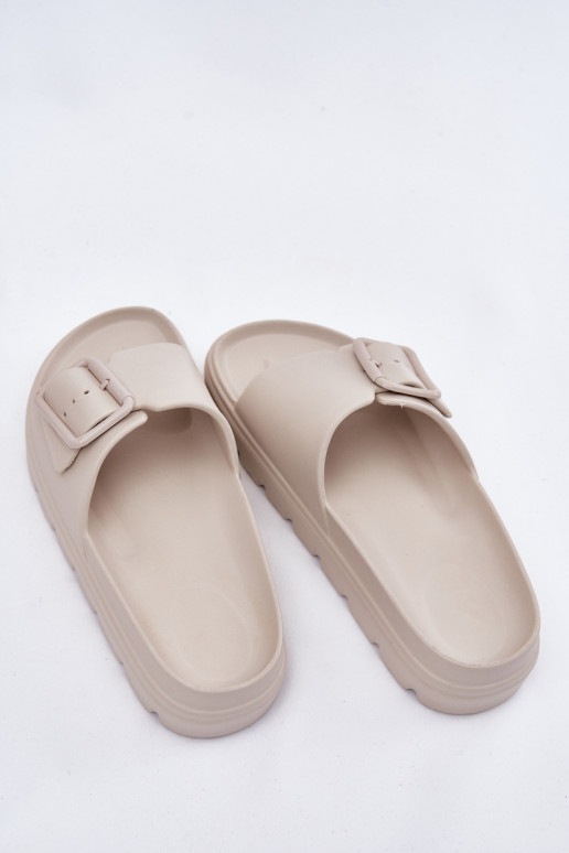 sieviešu čības Vieglas čības uz pirksta ar platformu ar sprādzēm smilšu krāsas Viasara sieviešu čības Vieglas čības uz pirksta ar platformu ar sprādzēm smilšu krāsas Viasara