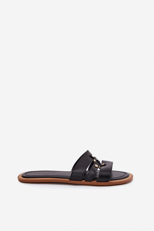 zempapēžu sieviešu čības Ze Zelta krāsasm Detalem melnas krāsas Noroti