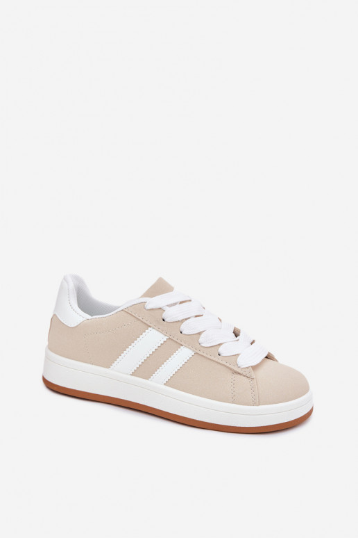 sporta apavi Sneakers modeļa apavi Sieviešu no eko ādas smilšu krāsas Ravina sporta apavi Sneakers modeļa apavi Sieviešu no eko ādas smilšu krāsas Ravina