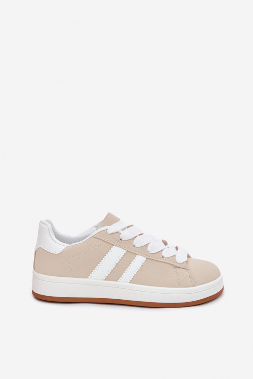 sporta apavi Sneakers modeļa apavi Sieviešu no eko ādas smilšu krāsas Ravina sporta apavi Sneakers modeļa apavi Sieviešu no eko ādas smilšu krāsas Ravina