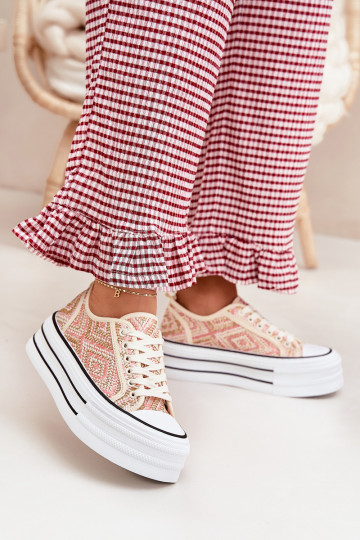 Zems sieviešu puszābaki ar platformu Rozā krāsas Melina