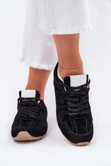 sporta apavi Sieviešu Z Eko zamšādau melnas krāsas Dorella