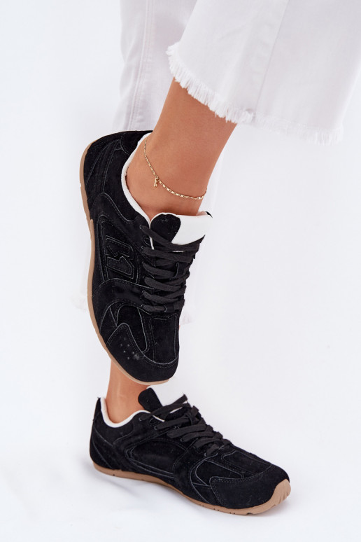 sporta apavi Sieviešu Z Eko zamšādau melnas krāsas Dorella