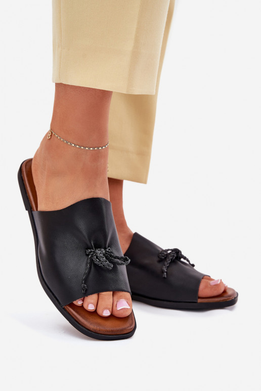 sieviešu čības ar platiem papēžiem Ar greznu INiązaniem melnas krāsas Norela sieviešu čības ar platiem papēžiem Ar greznu INiązaniem melnas krāsas Norela