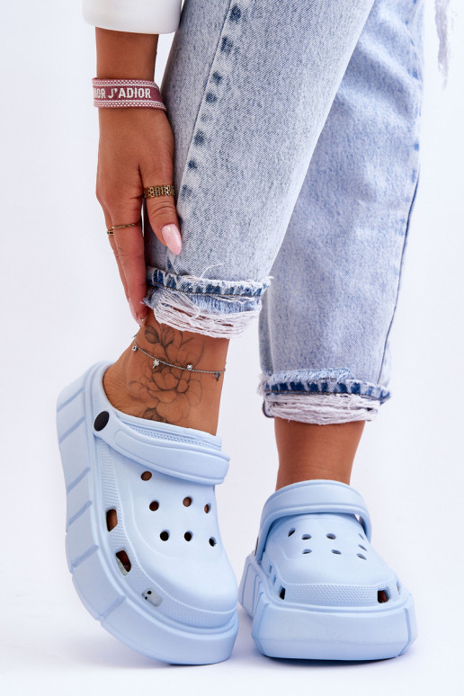 Čības ar platformu Gaiši zils Beckett