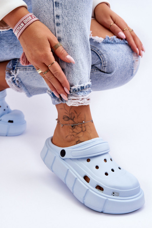 Čības ar platformu Gaiši zils Beckett