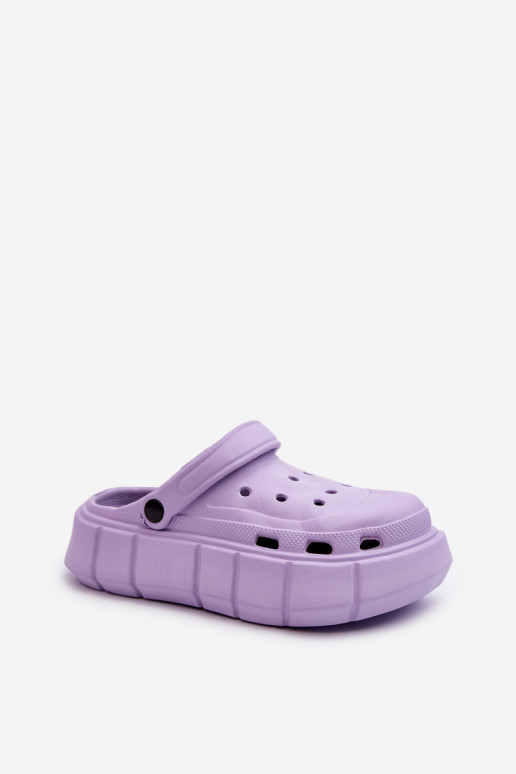 Sieviešu Vieglas čības uz pirksta ar platformu Violeta krāsa Beckett