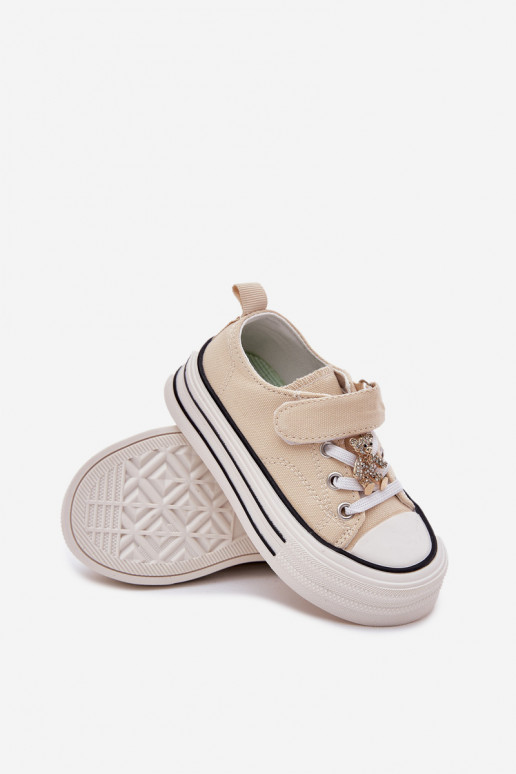 Bērnu brīvā laika apavi Ze Złotą Przypinką Lācis smilšu krāsas Solena