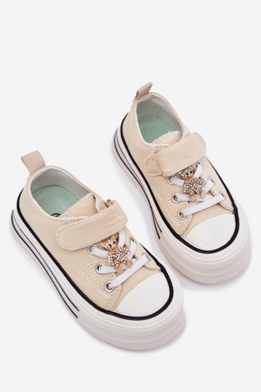 Bērnu brīvā laika apavi Ze Złotą Przypinką Lācis smilšu krāsas Solena