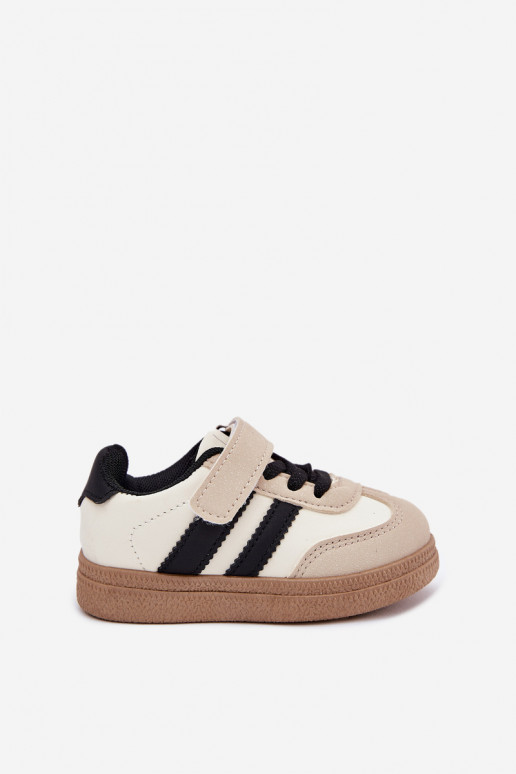 sporta apavi Sneakers modeļa apavi Bērnu apavi ar lipīgām aizdarēm smilšu krāsas Adelina