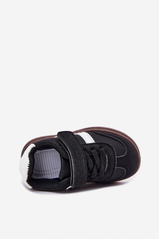 sporta apavi Sneakers modeļa apavi Bērnu apavi ar lipīgām aizdarēm melnas krāsas Adelina