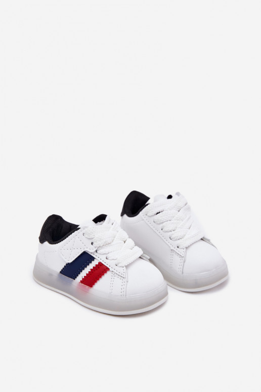 sporta apavi Sneakers modeļa apavi Bērnu apavi Ar mirdzošu zoli Baltas-melnas krāsas Arielle