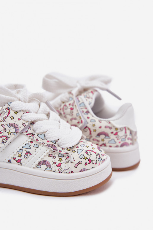 sporta apavi Bērnu Ar tēmu Jednorożca baltas krāsas Ilana