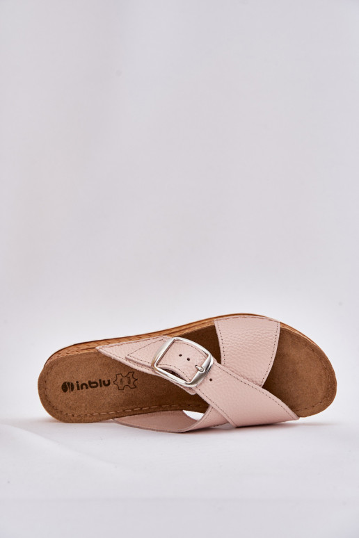 Čibas no dabīgas ādas Sieviešu ar sprādzēm Inblu VO0004GU Rozā krāsas