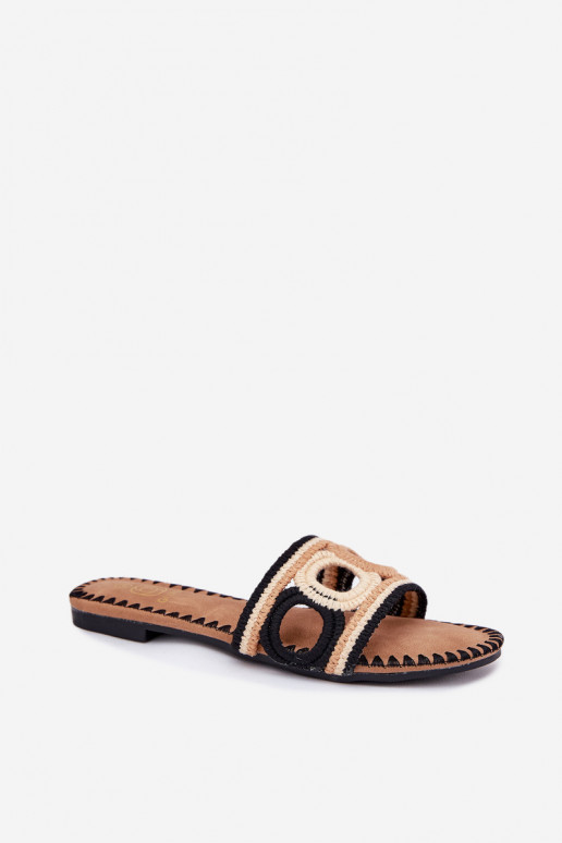 SzydełkoIne sieviešu čības ar platiem papēžiem melnas krāsas Nirina