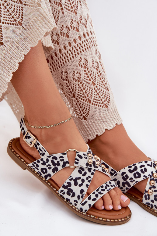 Sieviešu basenes ar platiem papēžiem Ze Zelta krāsasmi Kniedes Baltas-melnas krāsas Zanira