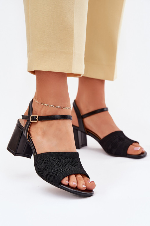 Sieviešu basenes Ieslēgts SłupkoInym Obcasie melnas krāsas Sarena