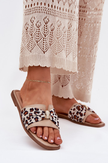 sieviešu čības ar platiem papēžiem ar bantītēm smilšu krāsas Avenza