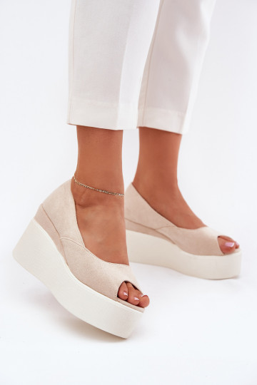 Sieviešu basenes Uz Ķīļa Un platforma Ziloņkaula krāsas Felyra