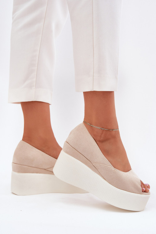 Sieviešu basenes Uz Ķīļa Un platforma Ziloņkaula krāsas Felyra