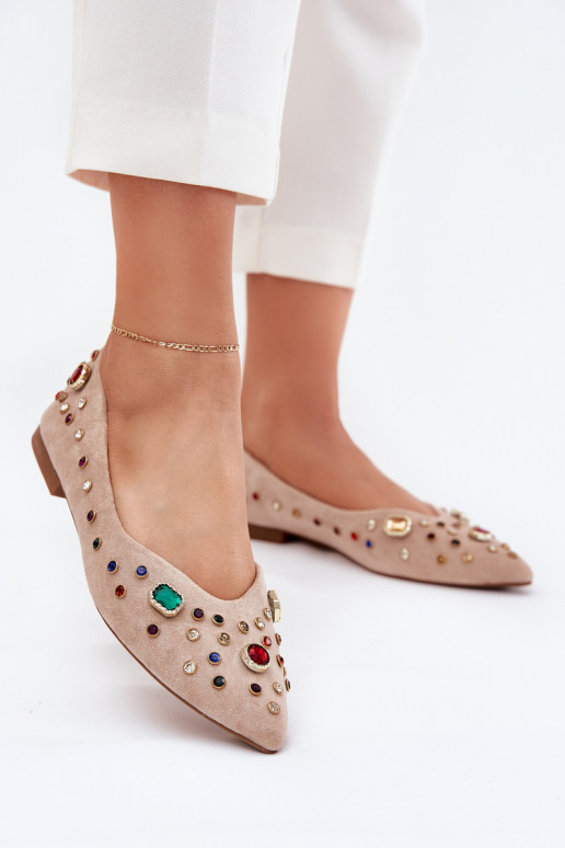 Balerīnas Sieviešu Dekorētas Kryształkami smilšu krāsas Valena