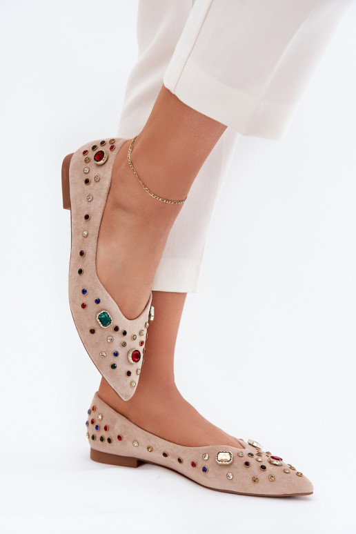 Balerīnas Sieviešu Dekorētas Kryształkami smilšu krāsas Valena