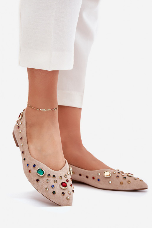 Balerīnas Sieviešu Dekorētas Kryształkami smilšu krāsas Valena