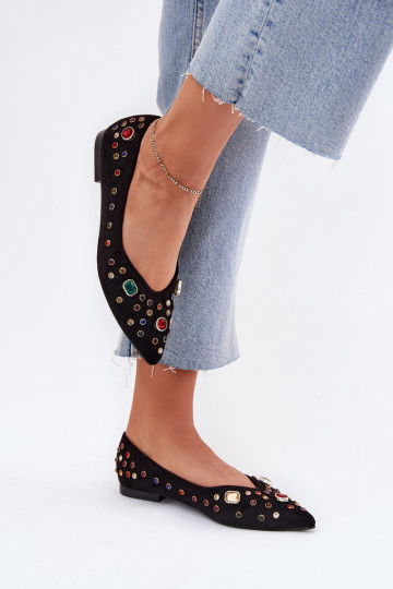 Balerīnas Sieviešu Dekorētas Kryształkami melnas krāsas Valena 2