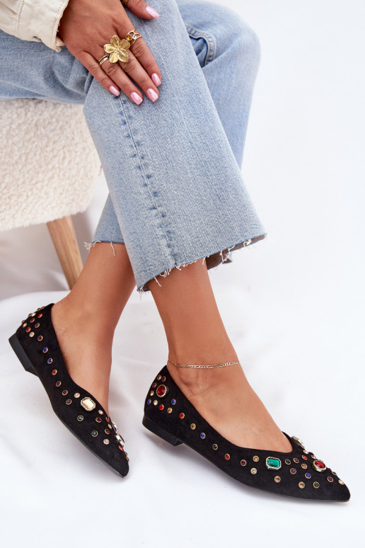 Balerīnas Sieviešu Dekorētas Kryształkami melnas krāsas Valena