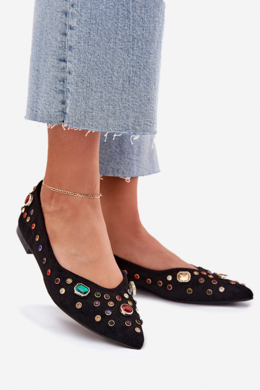 Balerīnas Sieviešu Dekorētas Kryształkami melnas krāsas Valena