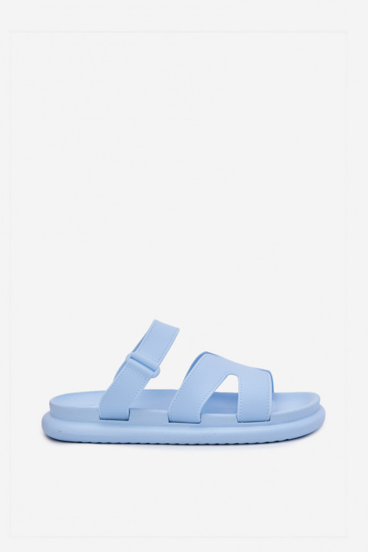 Gumijas sieviešu čības ar siksniņām Zilas krāsas Tavirae