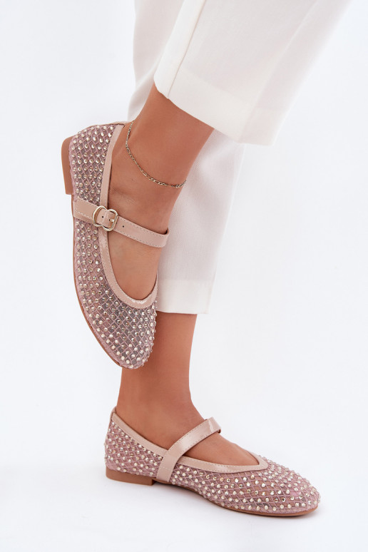 Dekorētas Balerīnas Sieviešu ar siksniņām I ar sprādzēm smilšu krāsas Avirae