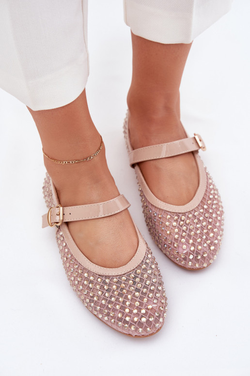 Dekorētas Balerīnas Sieviešu ar siksniņām I ar sprādzēm smilšu krāsas Avirae