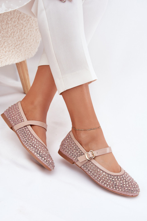 Dekorētas Balerīnas Sieviešu ar siksniņām I ar sprādzēm smilšu krāsas Avirae