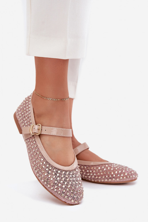 Dekorētas Balerīnas Sieviešu ar siksniņām I ar sprādzēm smilšu krāsas Avirae