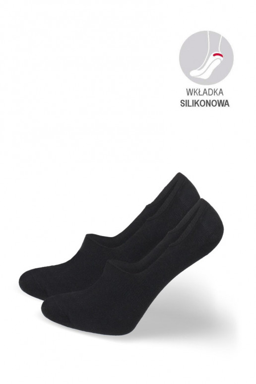 Zeķes Microkājenes BaInełniane Gluda melnas krāsas Zeķes Microkājenes BaInełniane Gluda melnas krāsas