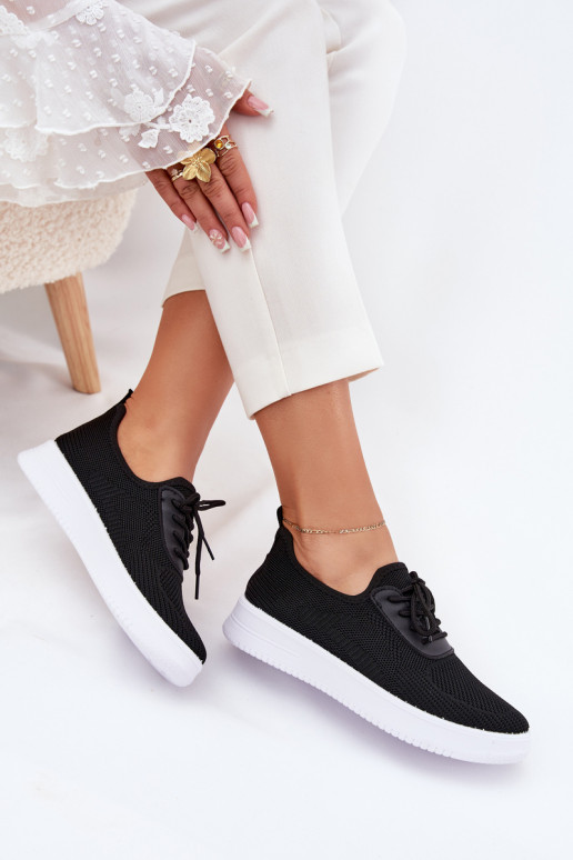 Auduma Paslīdēt uz sporta apavi ar platformu Sieviešu melnas krāsas Kalyra Auduma Paslīdēt uz sporta apavi ar platformu Sieviešu melnas krāsas Kalyra