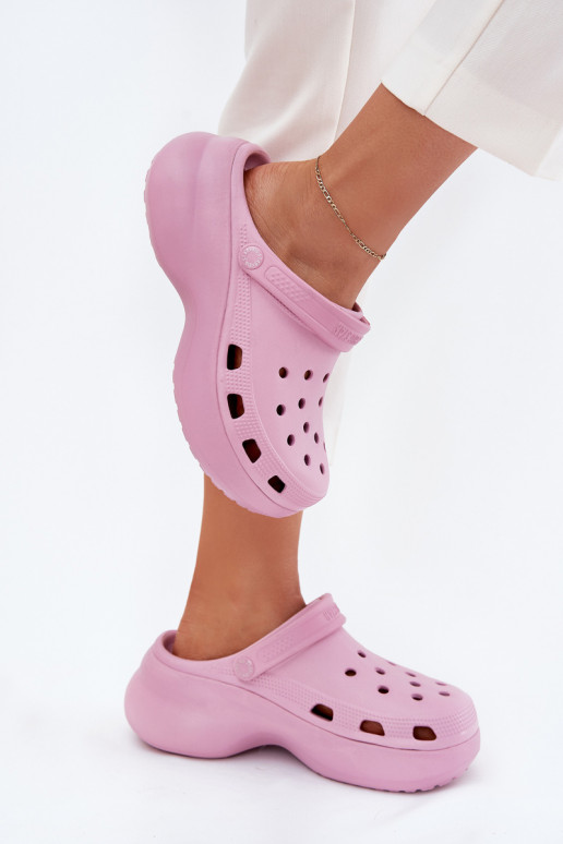 Vieglas čības uz pirksta sieviešu čības Uz masīvas zoles Big Star RR274A120 Rozā krāsas