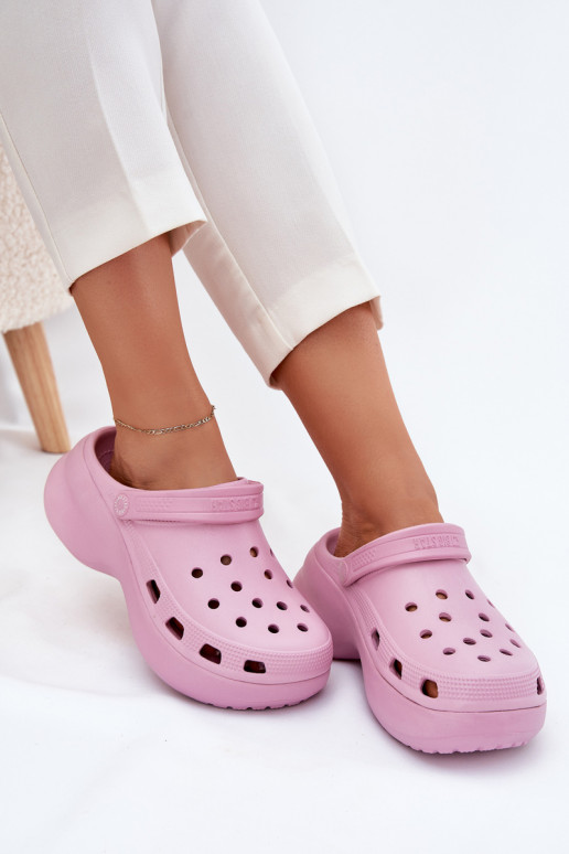 Vieglas čības uz pirksta sieviešu čības Uz masīvas zoles Big Star RR274A120 Rozā krāsas