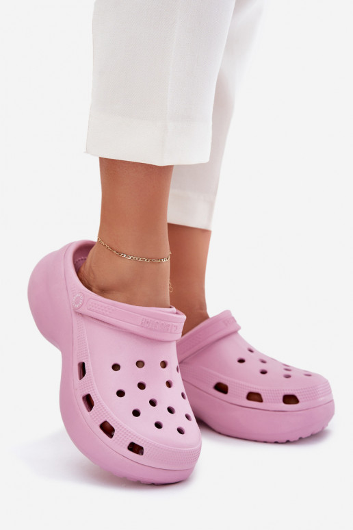 Vieglas čības uz pirksta sieviešu čības Uz masīvas zoles Big Star RR274A120 Rozā krāsas