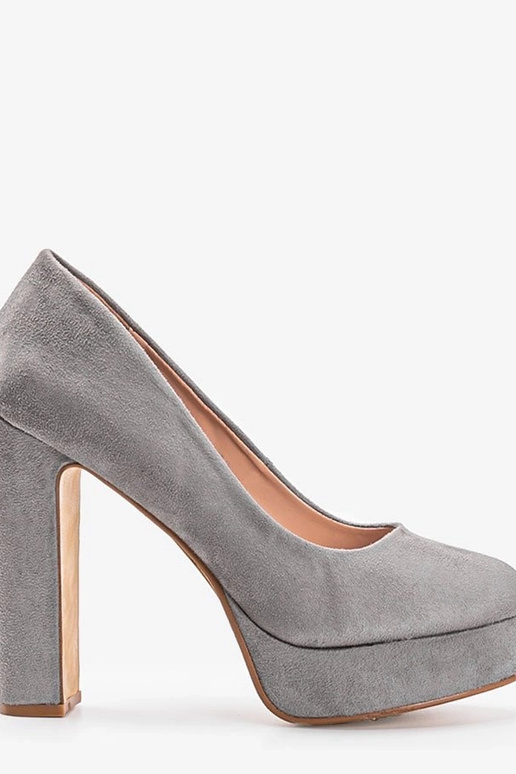 Pelēki augsti papēži ar platformu,...