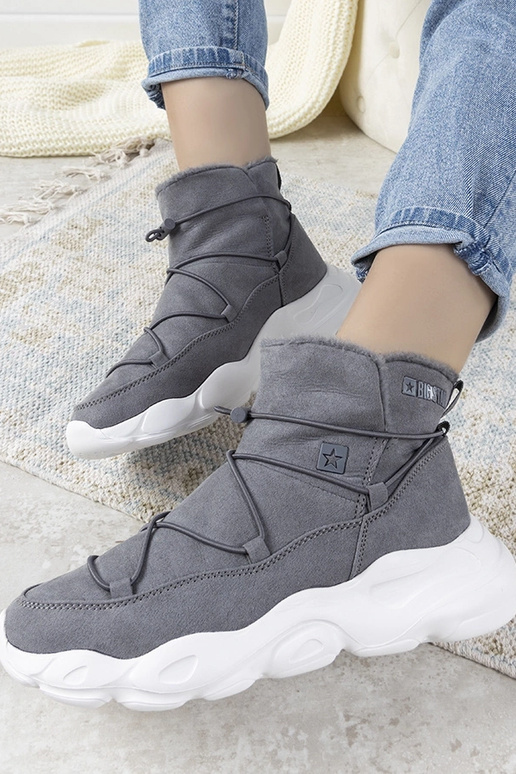 Pelēki stilīgi sieviešu ziemas apavi,...