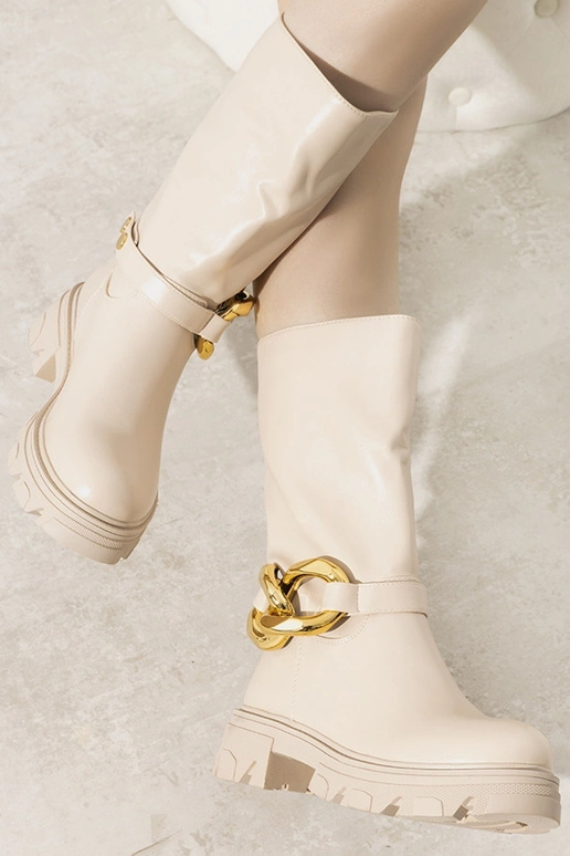 Bēši izolēti puszābaki ar ķēdīti Harison