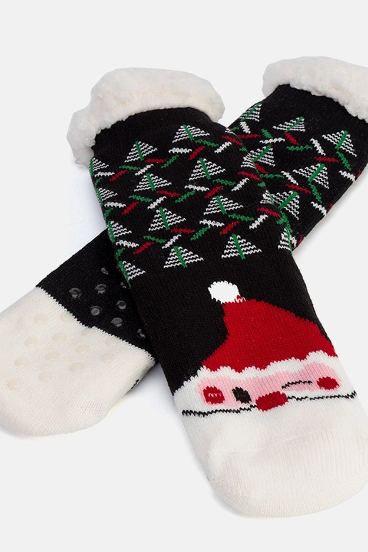 Melnas izolētas zeķes ar Santa Claus... Melnas izolētas zeķes ar Santa Claus...