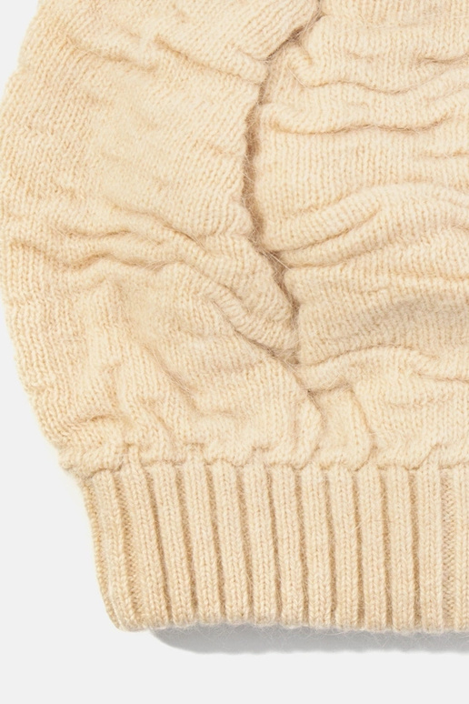 Bēša sieviešu cepure ar pomponu Isis