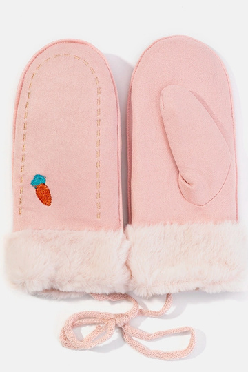 Burkānu rozā bērnu cimdi