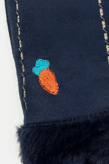 Tumši zili burkānu bērnu cimdi 2