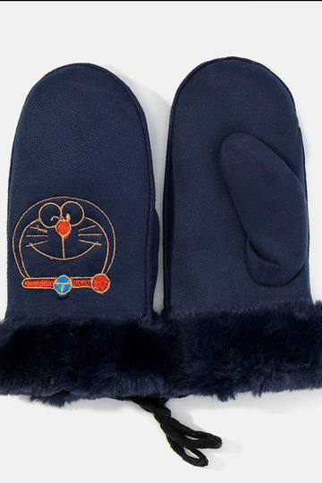 Navy Blue Kitty bērnu cimdi